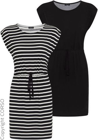 Jerseykleid Doppelpack