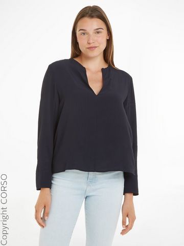 Bluse Viscose Crepe V-Ne