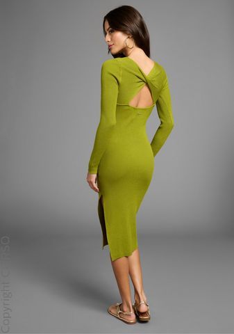 Midikleid Knotenrücken