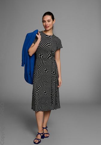 Jerseykleid Schleife Dots