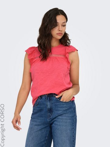 Onllea S/L Frill Mix Top