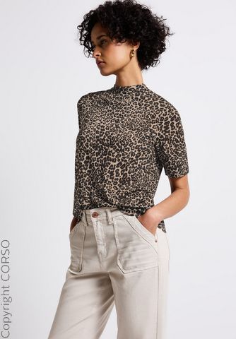 Printed Linen Look Shirt