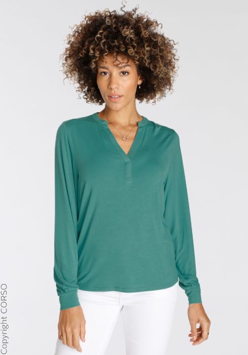Langarmshirt V-Neck